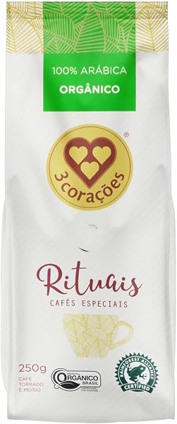 3 Corações Café Torrado e Moído Orgânico Rituais 250g