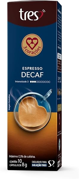 3 Corações Cápsula TRES Espresso Descafeinado — 10 Unidades