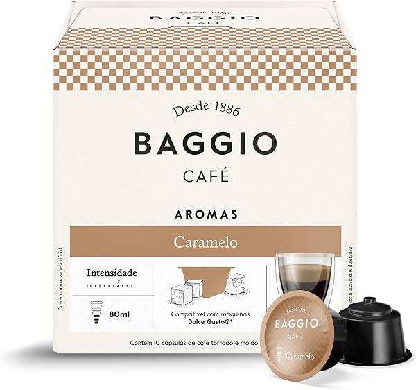 Baggio Café Aroma Caramelo Compatível com Dolce Gusto 10 Cápsulas
