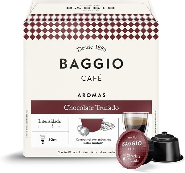 Baggio Café Aroma Chocolate Trufado Compatível com Dolce Gusto 10 Cápsulas