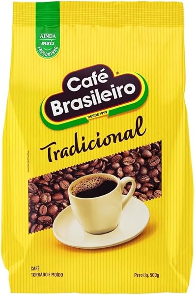 Café Brasileiro Tradicional Torrado e Moído 500g