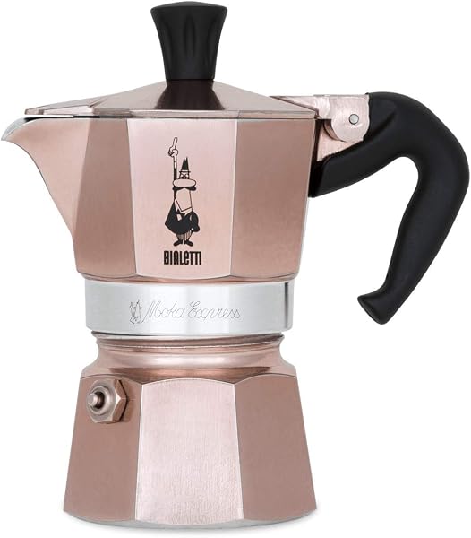 Cafeteira Italiana Bialetti Moka Express Rose Gold Edição Limitada 3 Xícaras