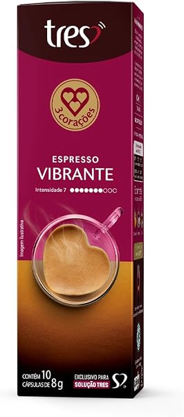 Cápsula Espresso Vibrante TRES 3 Corações 10 Unidades
