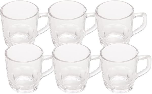 Lyor Conjunto 6 Xícaras de Café de Vidro Rose 90ml